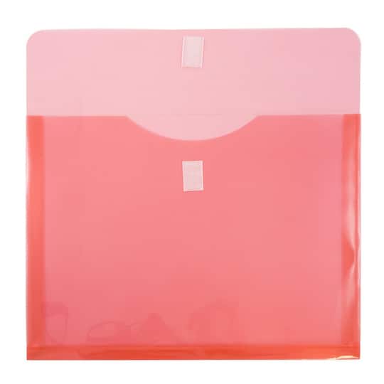 JAM Paper 9.75" x 13" Plastic Hook & Loop Closure Envelopes